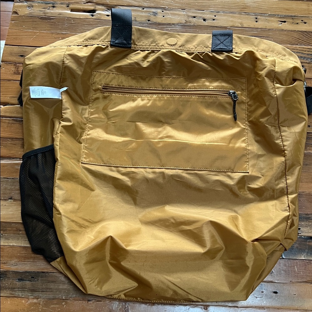 Athleta Large Mustard Nylon Tour Market Tote - Picture 8 of 10